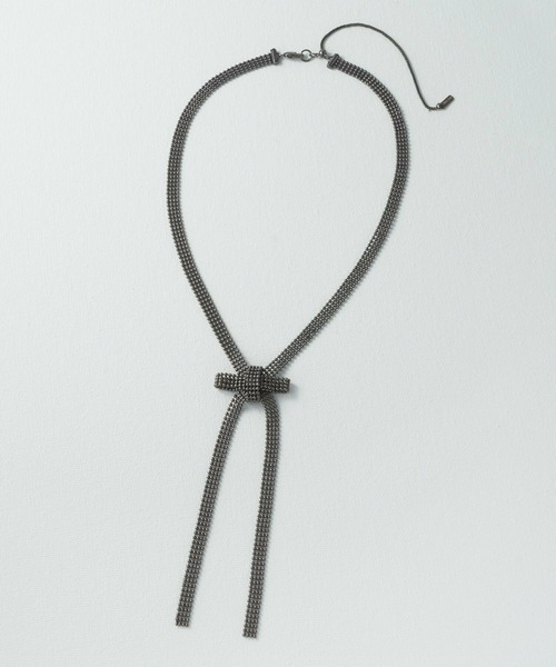 GOLDY（ゴールディ）の「メタル グレイン サッシュ リボン ネックレス（ネックレス・レディース・シルバー/ガンメタ/ゴールド/シルバー系その他・FREE）」の7枚目の写真
