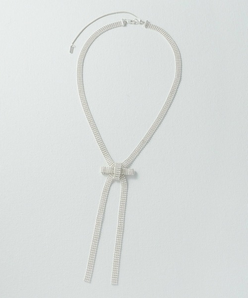 GOLDY（ゴールディ）の「メタル グレイン サッシュ リボン ネックレス（ネックレス・レディース・シルバー/ガンメタ/ゴールド/シルバー系その他・FREE）」の6枚目の写真