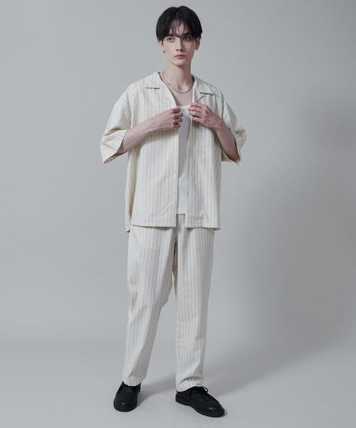 LUCY(ルーシー)の「LUCY/リネンレーヨンオープンカラーシャツ(シャツ/ブラウス・メンズ・オフホワイト/ダークグレー・LARGE/MEDIUM)」の12枚目の写真