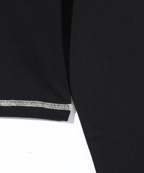 X-girl（エックスガール）の「OLD ENGLISH L/S BABY TEE（Tシャツ/カットソー・レディース・オフホワイト/ブラック・S/M）」の6枚目の写真