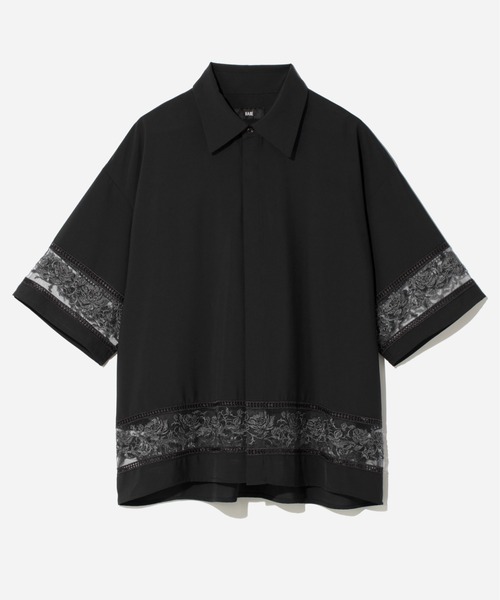 HARE（ハレ）の「シアーキリカエシシュウシャツ(HARE)（シャツ/ブラウス・メンズ・ホワイト/ブルー/ブラック・FREE）」の2枚目の写真