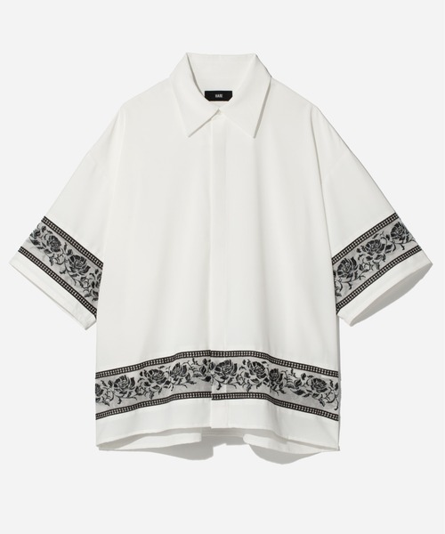 HARE（ハレ）の「シアーキリカエシシュウシャツ(HARE)（シャツ/ブラウス・メンズ・ホワイト/ブルー/ブラック・FREE）」の4枚目の写真