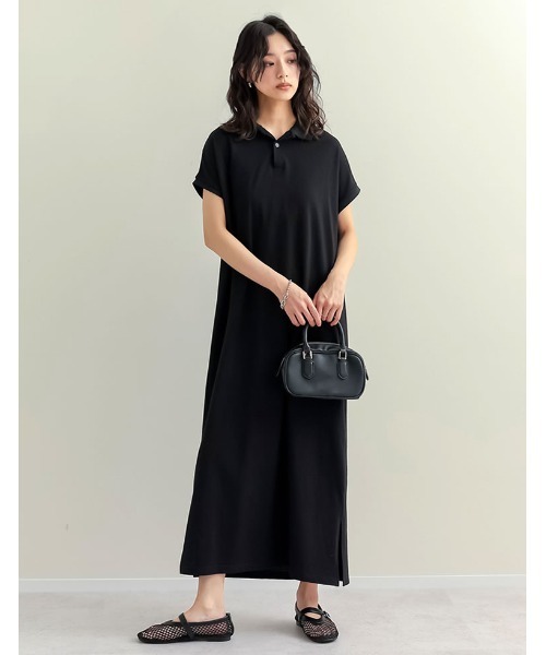 Re:EDIT（リエディ）の「[低身長サイズ有]フレンチスリーブポロマキシ