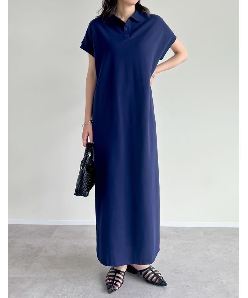 Re:EDIT（リエディ）の「[低身長サイズ有]フレンチスリーブポロ