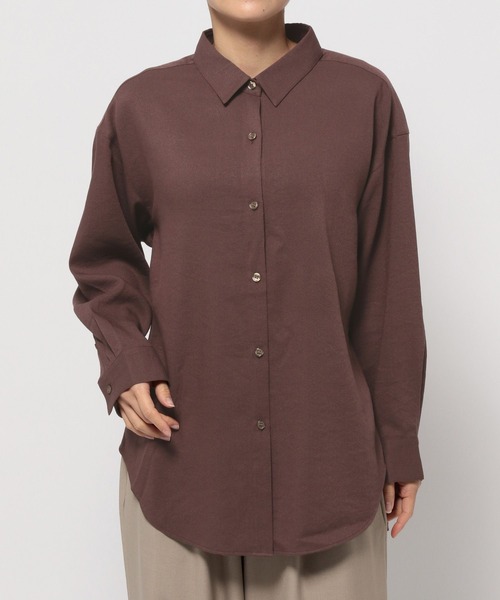 Elura（エルーラ）の「サラサラサマーリネンライクシャツ/113178（シャツ/ブラウス・レディース・ブラウン/ホワイト/チャコールグレー・FREE）」の18枚目の写真