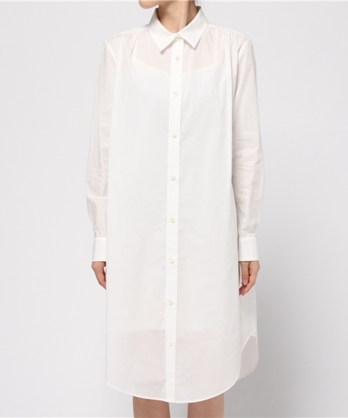 Sheta（シータ）の「オーバーシャツOP（ワンピース・レディース・オフホワイト・FREE）」の2枚目の写真