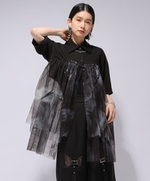 HARE | 【万美＆CHiNPAN×HARE】チュールドッキングシャツ(シャツ/ブラウス)