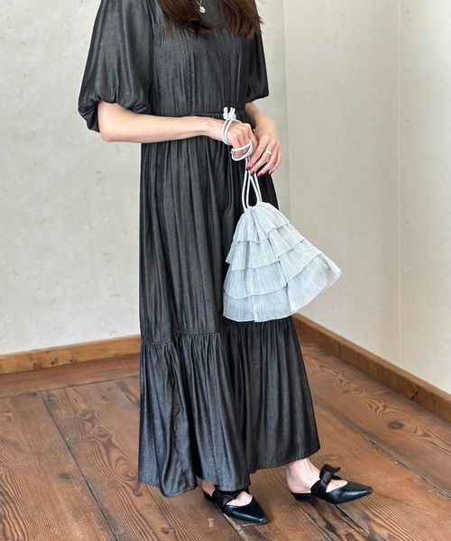 ■S'AIME■ラージフリル巾着バッグ(L)/送料込 S'AIME 抓皺束口大流浪包(L)｜ S'AIME東京企劃