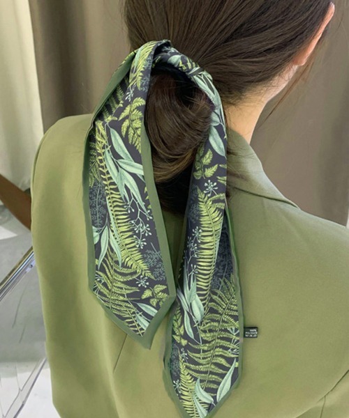 Miniministore（ミニミニストア）の「スカーフ ヘアバンド レディース ロング（バンダナ/スカーフ・レディース・ネイビー/ブラウン/ブラック×ホワイト/グリーン/オレンジ・FREE）」の11枚目の写真