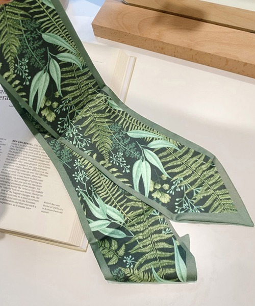 Miniministore（ミニミニストア）の「スカーフ ヘアバンド レディース ロング（バンダナ/スカーフ・レディース・ネイビー/ブラウン/ブラック×ホワイト/グリーン/オレンジ・FREE）」の10枚目の写真