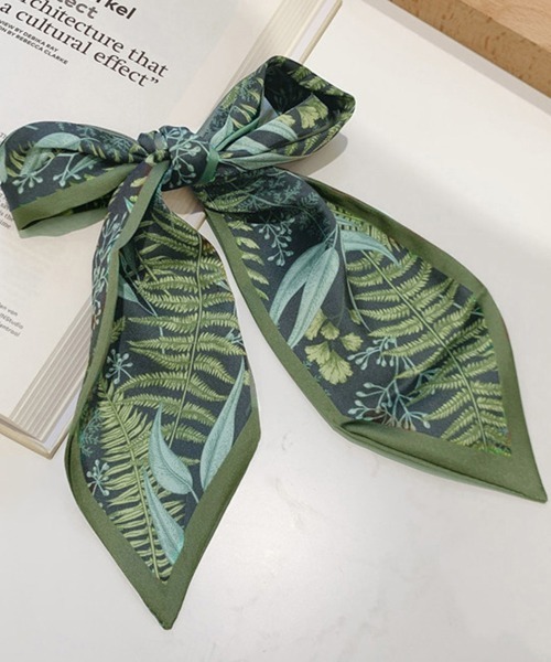 Miniministore（ミニミニストア）の「スカーフ ヘアバンド レディース ロング（バンダナ/スカーフ・レディース・ネイビー/ブラウン/ブラック×ホワイト/グリーン/オレンジ・FREE）」の9枚目の写真