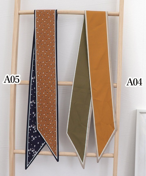 Miniministore（ミニミニストア）の「スカーフ ヘアバンド レディース ロング（バンダナ/スカーフ・レディース・ネイビー/ブラウン/ブラック×ホワイト/グリーン/オレンジ・FREE）」の14枚目の写真