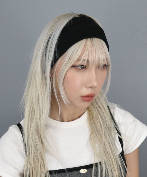 CEMONEMO(セモネモ)の「コットン リブ ヘアバンド(ヘアバンド・レディース・グレー/ブラック・FREE)」の9枚目の写真