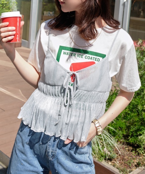 Rejoule（リジュール）の「ヴィンテージライクプリントT（Tシャツ/カットソー・レディース・ホワイト/イエロー・FREE）」の6枚目の写真
