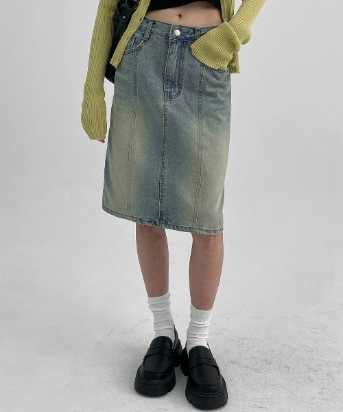 BLACKUP（ブラックアップ）の「[MADE]  パベルデニムミディスカート（デニムスカート・レディース・ブルー・LARGE/MEDIUM/SMALL）」の3枚目の写真