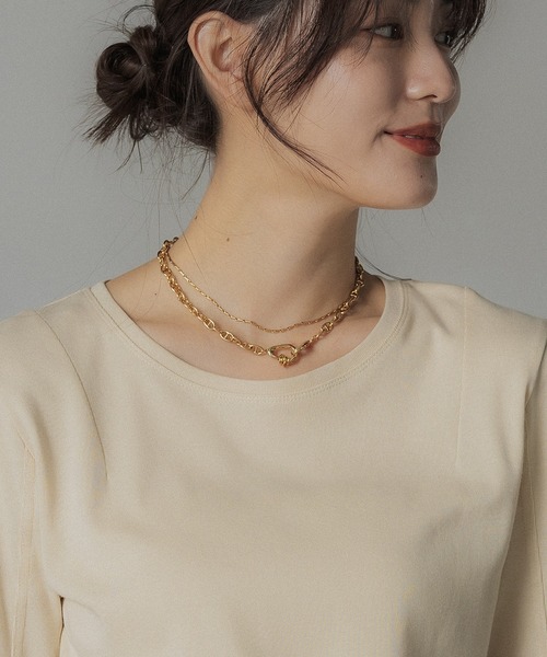 PUBLIC TOKYO(パブリックトウキョウ)の「【完売間近】ミキシングレイヤーネックレス(ネックレス・レディース・シルバー/ゴールド・FREE)」の7枚目の写真