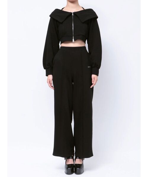 EATME（イートミー）の「スウェットワイドパンツ（セットアップ可能）（スウェットパンツ・レディース・ブラック/ネイビー/アイボリー・FREE）」の17枚目の写真