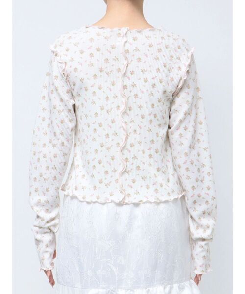 merry jenny（メリージェニー）の「flowerサーマルメローtops（Tシャツ/カットソー・レディース・ブルー/ピンク・FREE）」の12枚目の写真