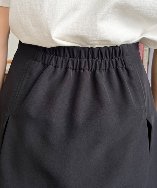 moment+（モーメントプラス）の「厚手TPUカットジョーゼットボックスプリーツミニスカパン（スカート・レディース・ブラック/アイボリー/チャコールグレー/ブラウン・M/L）」の11枚目の写真