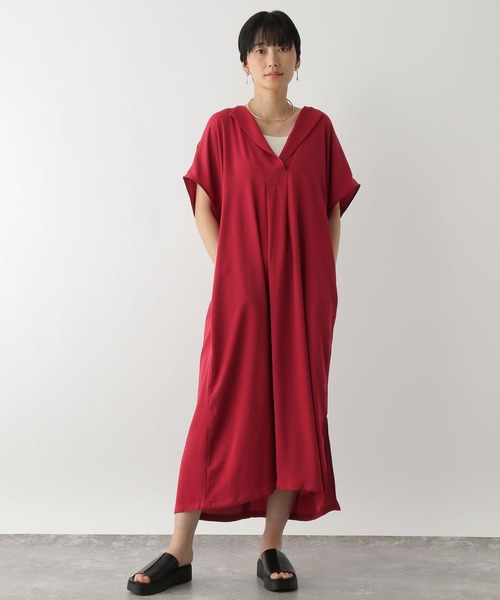 LEPSIM（レプシィム）の「カフタンワンピース　132991（ワンピース・レディース・レッド/チャコールグレー/ブラック・FREE）」の16枚目の写真