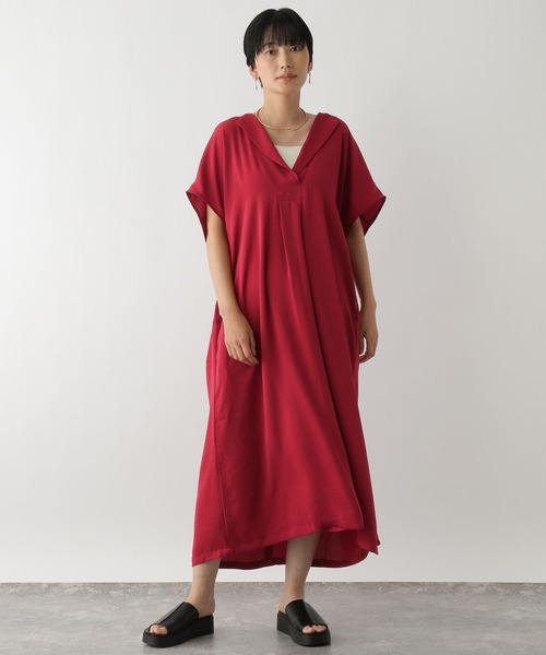 LEPSIM（レプシィム）の「カフタンワンピース　132991（ワンピース・レディース・レッド/チャコールグレー/ブラック・FREE）」の15枚目の写真
