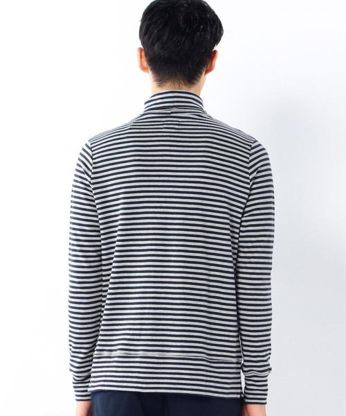 coen（コーエン）の「スムースボーダータートルネック（Tシャツ/カットソー・メンズ・オフホワイト/ネイビー・MEDIUM/LARGE/SMALL/X-LARGE）」の3枚目の写真