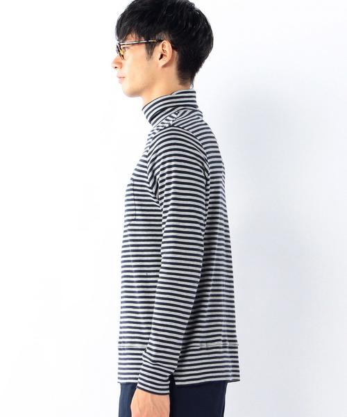 coen（コーエン）の「スムースボーダータートルネック（Tシャツ/カットソー・メンズ・オフホワイト/ネイビー・MEDIUM/LARGE/SMALL/X-LARGE）」の5枚目の写真