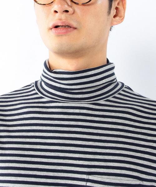 coen（コーエン）の「スムースボーダータートルネック（Tシャツ/カットソー・メンズ・オフホワイト/ネイビー・MEDIUM/LARGE/SMALL/X-LARGE）」の7枚目の写真