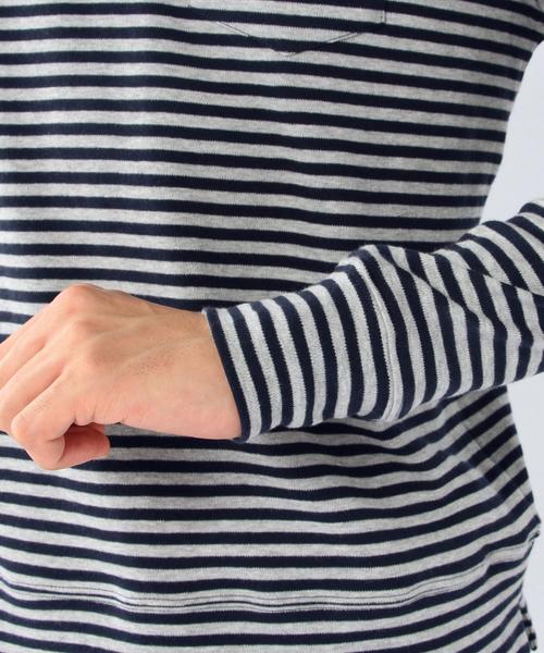 coen（コーエン）の「スムースボーダータートルネック（Tシャツ/カットソー・メンズ・オフホワイト/ネイビー・MEDIUM/LARGE/SMALL/X-LARGE）」の8枚目の写真