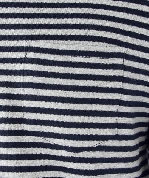 coen（コーエン）の「スムースボーダータートルネック（Tシャツ/カットソー・メンズ・オフホワイト/ネイビー・MEDIUM/LARGE/SMALL/X-LARGE）」の10枚目の写真