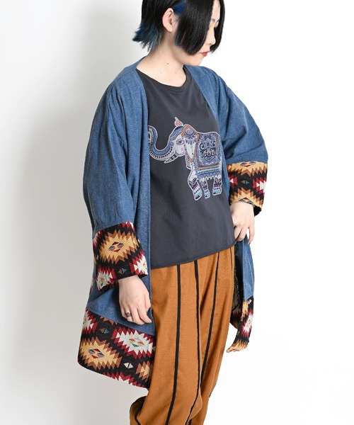 エスニックアニマルプリント オーバーサイズ 半袖Tシャツ（Tシャツ/カットソー）｜ABBEY MARKET（アビーマーケット）