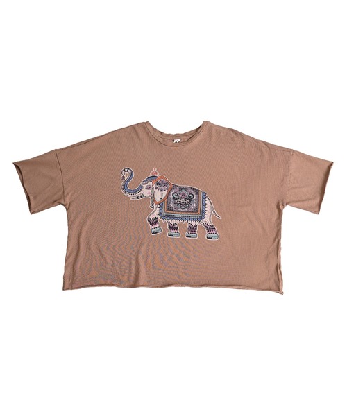 エスニックアニマルプリント オーバーサイズ 半袖Tシャツ（Tシャツ/カットソー）｜ABBEY MARKET（アビーマーケット）