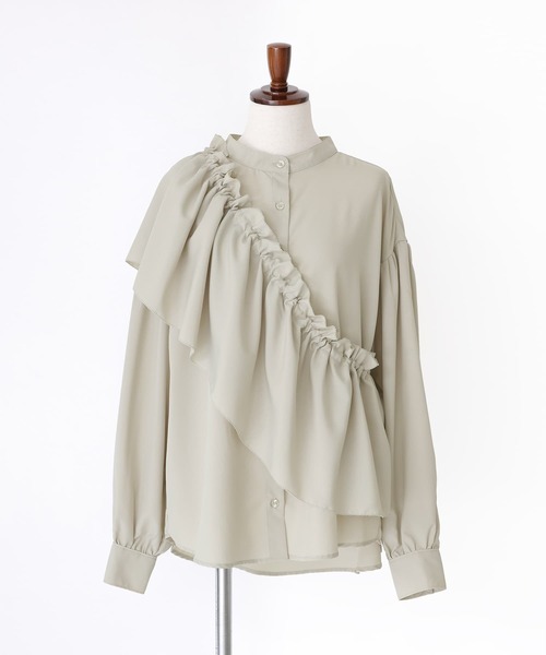 n'OrLABEL（ノアールレーベル）の「『フリル襟付きブラウス』（シャツ/ブラウス・レディース・ベージュ/ブラック/オフホワイト・2/1）」の7枚目の写真