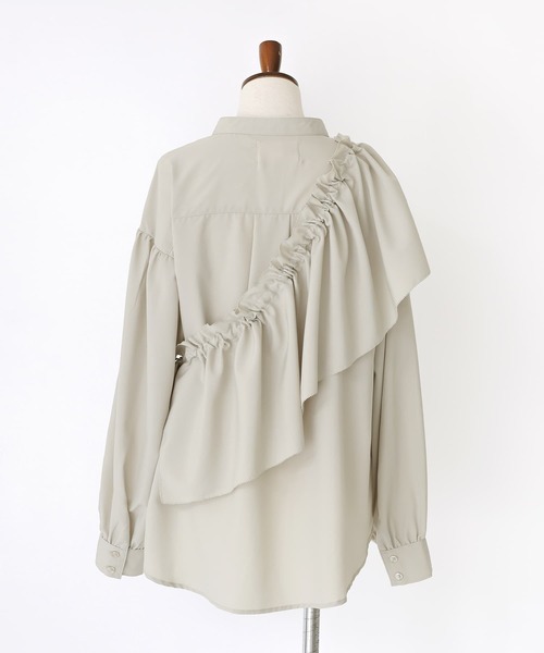 n'OrLABEL（ノアールレーベル）の「『フリル襟付きブラウス』（シャツ/ブラウス・レディース・ベージュ/ブラック/オフホワイト・2/1）」の9枚目の写真