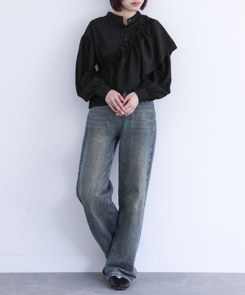 n'OrLABEL（ノアールレーベル）の「『フリル襟付きブラウス』（シャツ/ブラウス・レディース・ベージュ/ブラック/オフホワイト・2/1）」の18枚目の写真