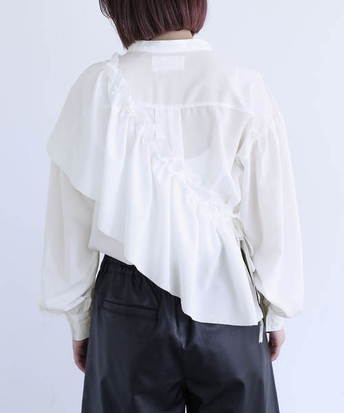 n'OrLABEL（ノアールレーベル）の「『フリル襟付きブラウス』（シャツ/ブラウス・レディース・ベージュ/ブラック/オフホワイト・2/1）」の22枚目の写真