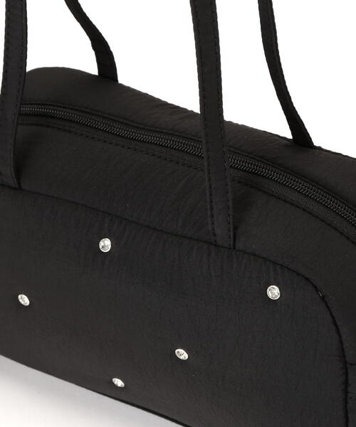 NATURAL BEAUTY BASIC（ナチュラルビューティーベーシック）の「◇ビジュースタッズボストンバッグ（ボストンバッグ・レディース・ブラック/ホワイト・ﾌﾘ-）」の6枚目の写真