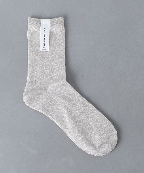 UNITED ARROWS(ユナイテッドアローズ)の「グリッター ソックス(ソックス/靴下・レディース・シルバー/ゴールド/ライトグレー/ベージュ・FREE)」の2枚目の写真