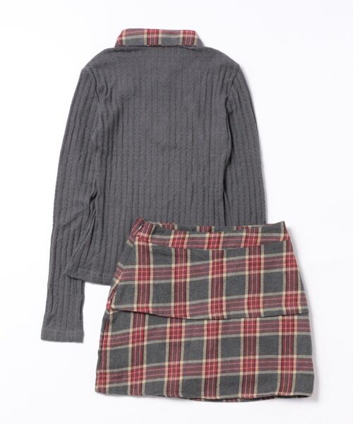 AsheKsha（アシクシャ）の「セットアップ チェック柄ニット