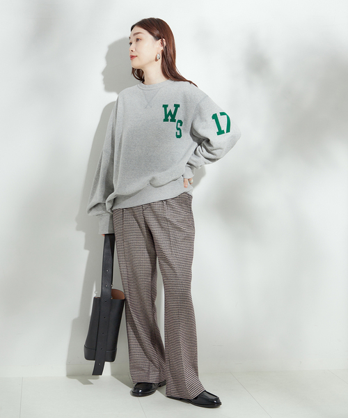 journal standard L'essage（ジャーナルスタンダードレサージュ）の「ガンクラブチェック/ヘリンボン2タックパンツ2（スラックス・レディース・グレー/ブラック系その他・38/36）」の3枚目の写真