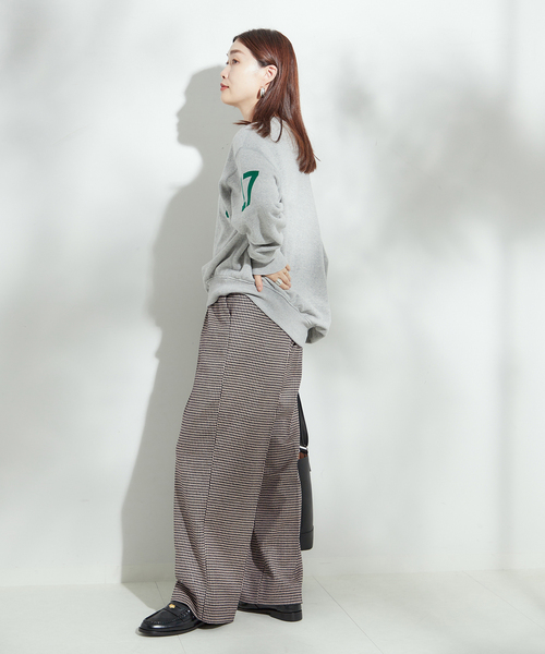 journal standard L'essage（ジャーナルスタンダードレサージュ）の「ガンクラブチェック/ヘリンボン2タックパンツ2（スラックス・レディース・グレー/ブラック系その他・38/36）」の4枚目の写真