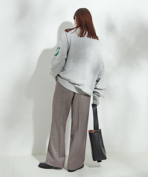 journal standard L'essage（ジャーナルスタンダードレサージュ）の「ガンクラブチェック/ヘリンボン2タックパンツ2（スラックス・レディース・グレー/ブラック系その他・38/36）」の5枚目の写真