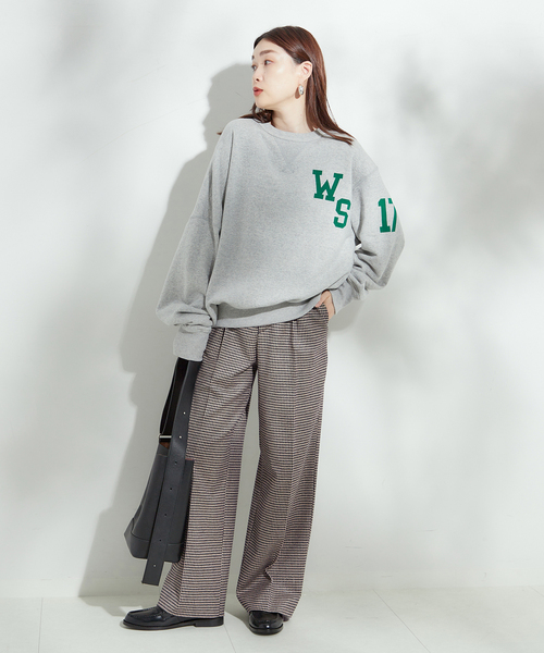 journal standard L'essage（ジャーナルスタンダードレサージュ）の「ガンクラブチェック/ヘリンボン2タックパンツ2（スラックス・レディース・グレー/ブラック系その他・38/36）」の6枚目の写真