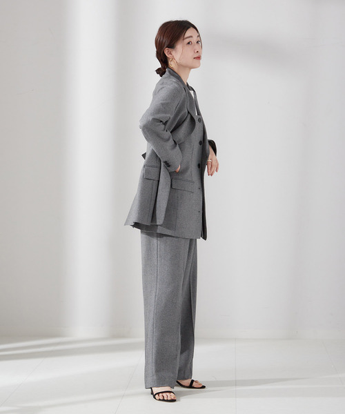 journal standard L'essage（ジャーナルスタンダードレサージュ）の「ガンクラブチェック/ヘリンボン2タックパンツ2（スラックス・レディース・グレー/ブラック系その他・38/36）」の11枚目の写真