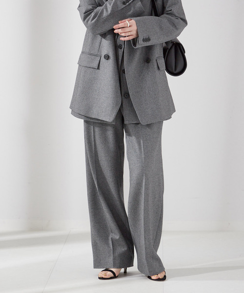 journal standard L'essage（ジャーナルスタンダードレサージュ）の「ガンクラブチェック/ヘリンボン2タックパンツ2（スラックス・レディース・グレー/ブラック系その他・38/36）」の13枚目の写真