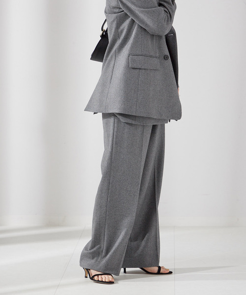 journal standard L'essage（ジャーナルスタンダードレサージュ）の「ガンクラブチェック/ヘリンボン2タックパンツ2（スラックス・レディース・グレー/ブラック系その他・38/36）」の15枚目の写真