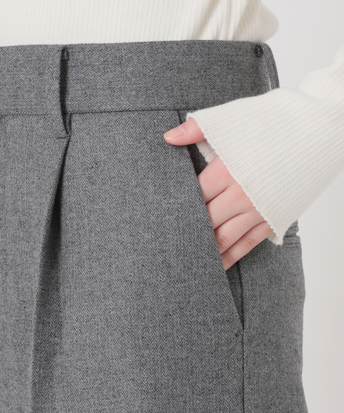 journal standard L'essage（ジャーナルスタンダードレサージュ）の「ガンクラブチェック/ヘリンボン2タックパンツ2（スラックス・レディース・グレー/ブラック系その他・38/36）」の22枚目の写真