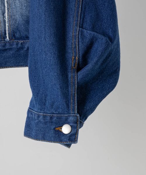 INTER FACTORY(インターファクトリー)の「HIROKI デニムジャケット made in INTERFACTORY(デニムジャケット・メンズ・ブルー/ブラック・LARGE/MEDIUM/SMALL)」の15枚目の写真