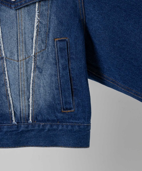 INTER FACTORY(インターファクトリー)の「HIROKI デニムジャケット made in INTERFACTORY(デニムジャケット・メンズ・ブルー/ブラック・LARGE/MEDIUM/SMALL)」の16枚目の写真