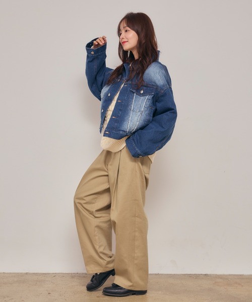 INTER FACTORY(インターファクトリー)の「HIROKI デニムジャケット made in INTERFACTORY(デニムジャケット・メンズ・ブルー/ブラック・LARGE/MEDIUM/SMALL)」の8枚目の写真